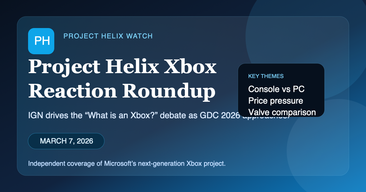 Project Helix Xbox reaction roundup graphic